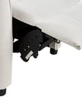 Miniatyrbillede 9 af 11: Hvilestol Hvid stofbeklædning Push-Back Manuelt justerbar ryg og fodstøtte Lænestol i retrodesign