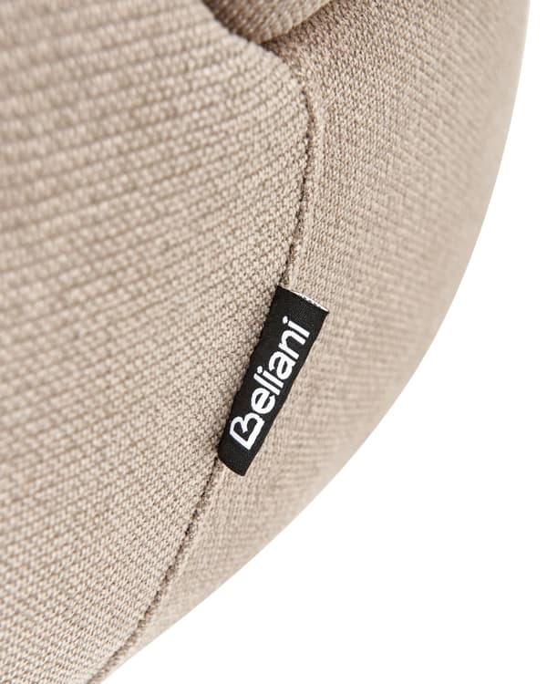 Lenestol Taupe Stoff Gullfarget understell Vannavvisende stoff Retro og glamorøs stil Hvilestol Stue