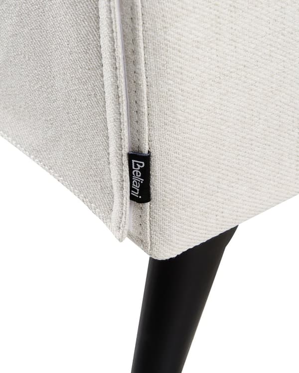 Reclinerstol Vit Tygklädsel Push-Back Manuellt Justerbar Rygg och Fotstöd Retro Design Fåtölj