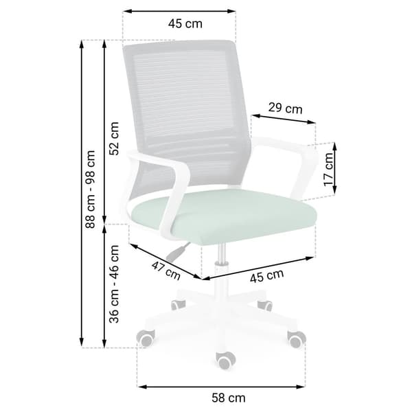 Sofotel Corta Micro Mesh -toimistotuoli Harmaa-vihreä
