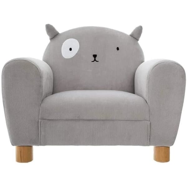 Atmosphera Fauteuil Grå Kattöron för Barnrum H 43 cm 94
