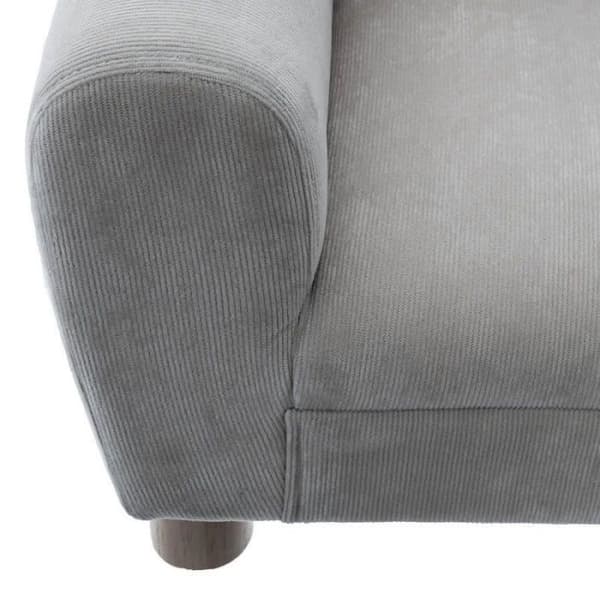 Barnstol - Atmosphera for kids - Kattöron - 52x44x43 cm - Grå - 1 plats