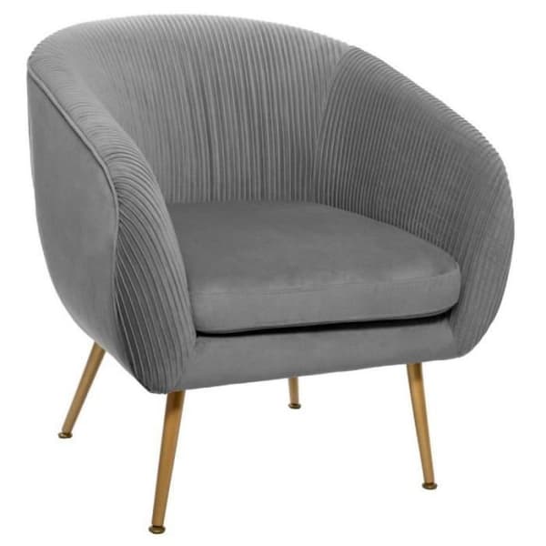 Fauteuil - Atmosphera - Solaro - Chic Design - 1 plats - Grå - 78 cm