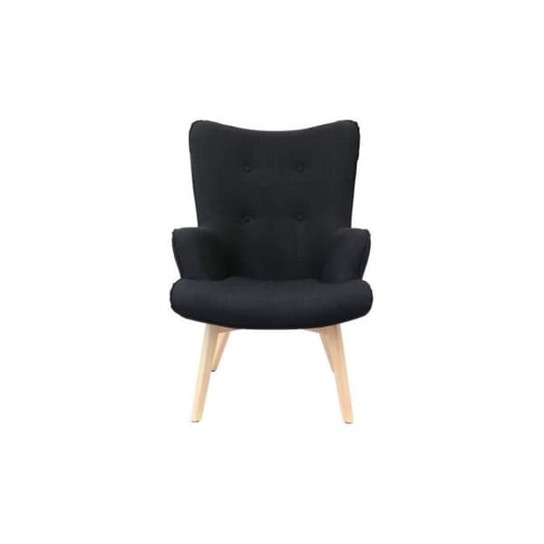 Fåtölj - BELDEKO - Helinski svart M1 - Trä/Metall/Tyg - Modernt - Design