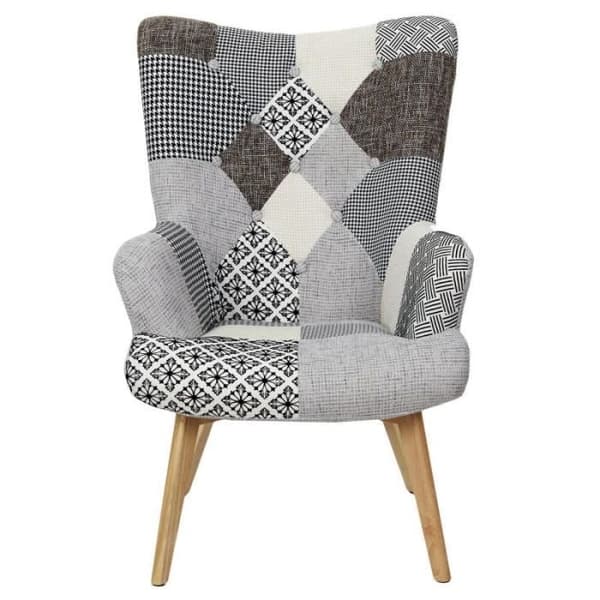 Fåtölj - Paris Prix - Helsingfors - Design Patchwork - 1 plats - Grå - Modern