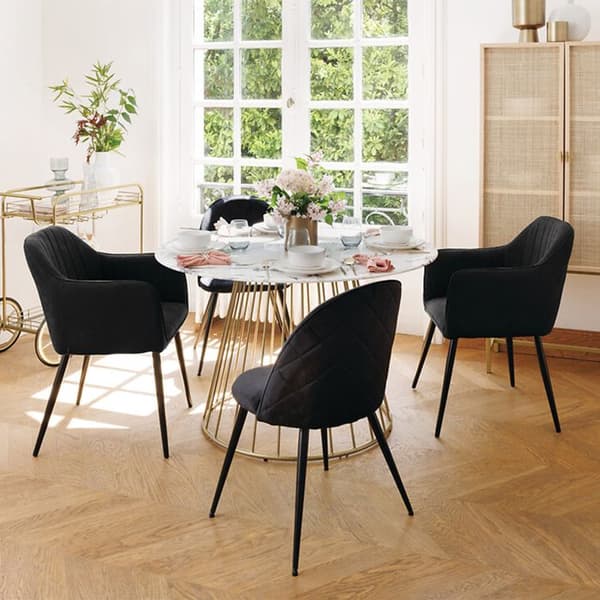Fauteuil middag Visoca svart Atmosphera - Svart - Samtida - Design - Inomhus