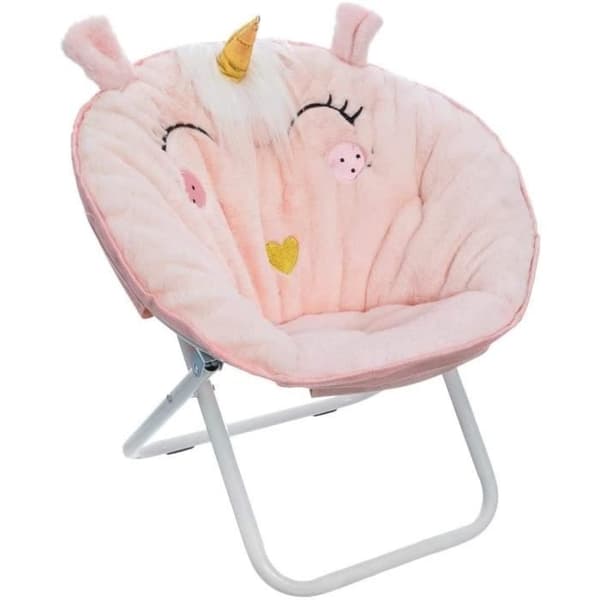 Folding Chair i Ljusrosa Enhörningstyg