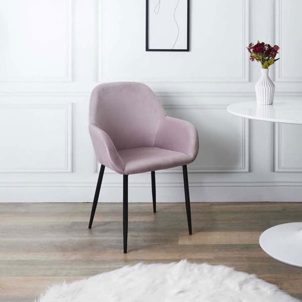 Poufs, fåtöljer och stolar - Fåtölj - L 55,7 cm x l 59,2 cm x H 85 cm - Giulia - Rosa