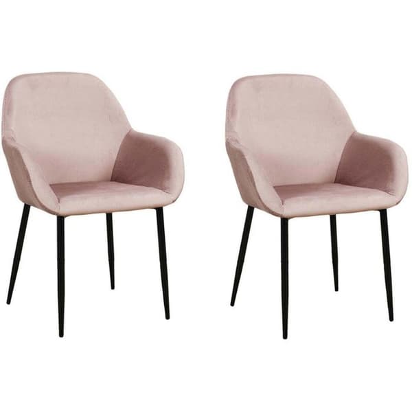 Poufs, fåtöljer och stolar - Fåtölj - L 55,7 cm x l 59,2 cm x H 85 cm - Giulia - Rosa