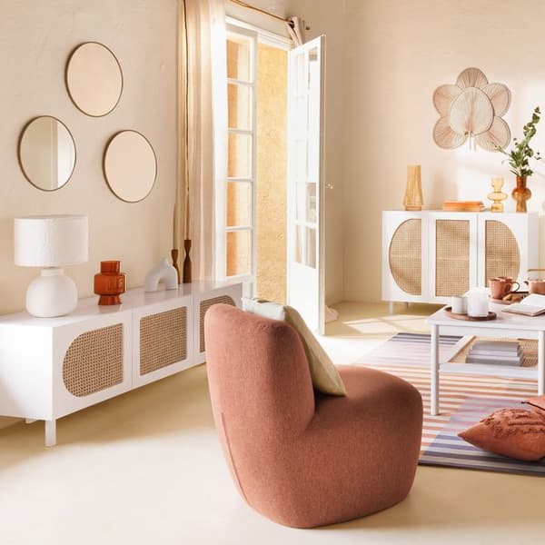 Chauffeuse "Leone" rosa terrakotta - Atmosphera inredningsdesigner - Terrakotta