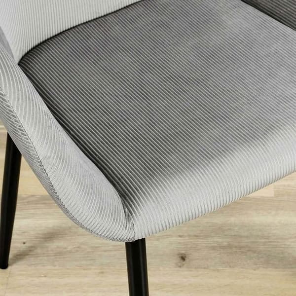 Vintage fåtölj - AC-DÉCO - Giulia - Tyg - Grå - L 55.7 cm x b 59.2 cm x H 85 cm