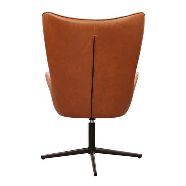 Vridbar fåtölj Simili Brun - L 74 x D 71,5 x H 107 cm - HELSINGFORS
