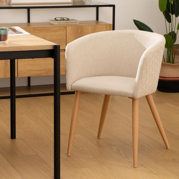 Matsalsstol "Marlo" i beige bok - Atmosphera inredningsdesigner - Grå