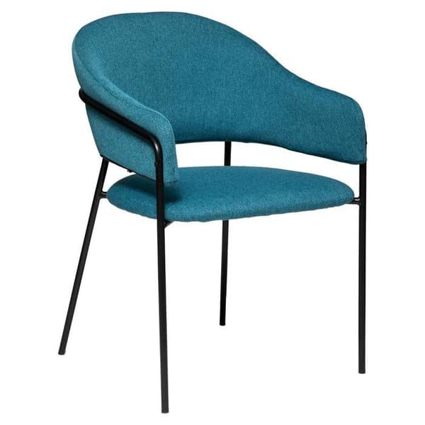 Stol i blått duk Siron Atmosphera - Med armstöd - Nutida - Design