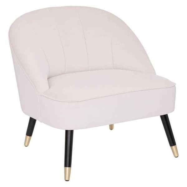 Fåtölj - ATMOSPHERA - Beige Sammet - Tofärgade Ben - 1 Plats - Modern Design