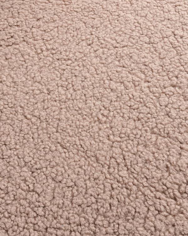 Accentstol Taupe Boucle-klädsel Rund Sits Vintage-design Svart Metallram