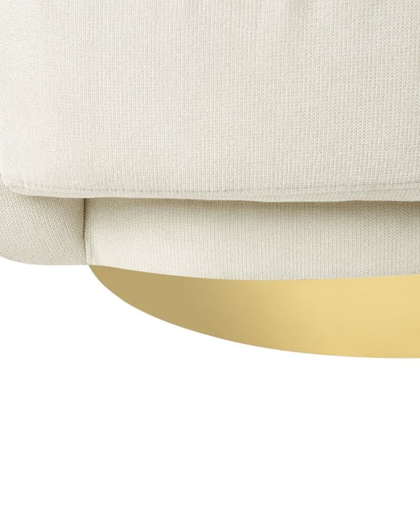 Fåtölj Ljusbeige Tyg Guldfot Retro Glam Art Inredning Stil
