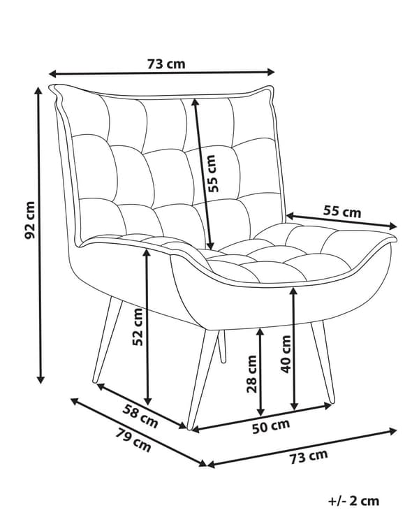Lenestol Boucle Hvit Svarte Metallben Uten Armlener Moderne Design Hvilestol Stue Soverom