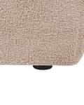 Miniatyrbillede 11 af 11: Lænestol beige polstret boucle-lænestol med ryghynder i moderne designstil lounge-stol