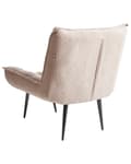 Miniatyrbild 7 av 11: Fåtölj Beige Bouclé utan Armstöd Accent Fritidsstol Tufting Metall Järn Svart Ben Vardagsrum Sovrum Modern