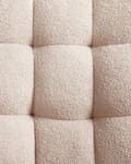 Miniatyrbild 11 av 11: Fåtölj Beige Bouclé utan Armstöd Accent Fritidsstol Tufting Metall Järn Svart Ben Vardagsrum Sovrum Modern