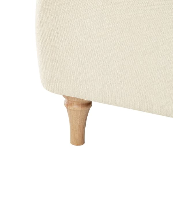 Fåtölj Beige Polyester Tyg Träben Retro Minimalistiska Vardagsrumsmöbler