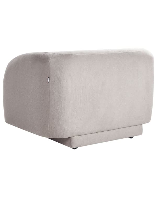 Lenestol Lysegrått Stoff Retro Glam Art Decor Style med Armlener til Stue