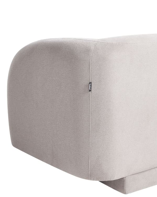 Lenestol Lysegrått Stoff Retro Glam Art Decor Style med Armlener til Stue