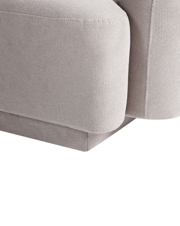 Lenestol Lysegrått Stoff Retro Glam Art Decor Style med Armlener til Stue