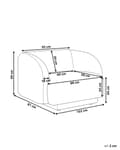 Miniatyrbilde 3 av 11: Lenestol Taupe Stoff Retro Glam Art Decor Style med Armlener til Stue