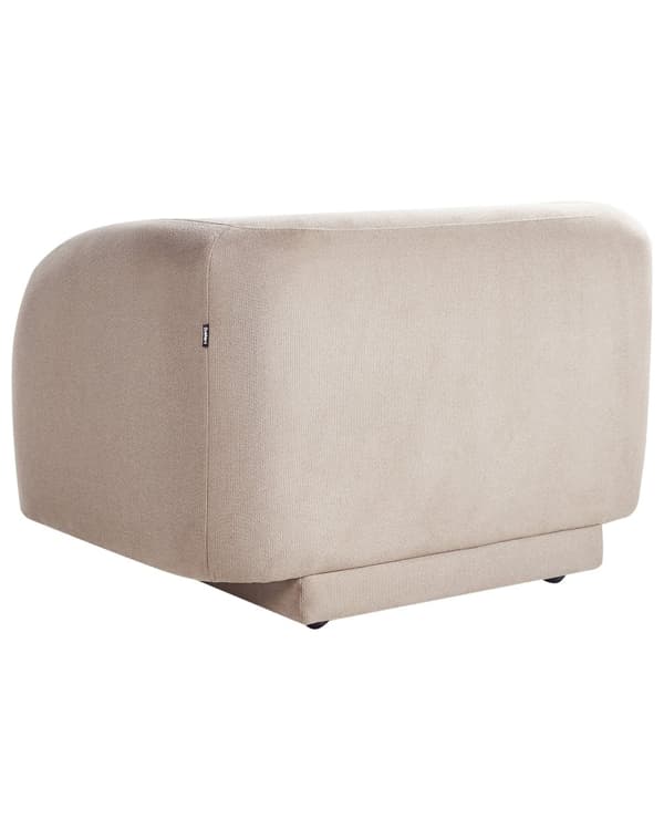 Lenestol Taupe Stoff Retro Glam Art Decor Style med Armlener til Stue