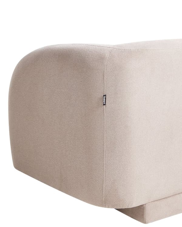 Lenestol Taupe Stoff Retro Glam Art Decor Style med Armlener til Stue