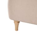 Miniatyrbillede 11 af 11: Lænestol taupe polyester stofbetræk træben retro minimalistisk stil stue