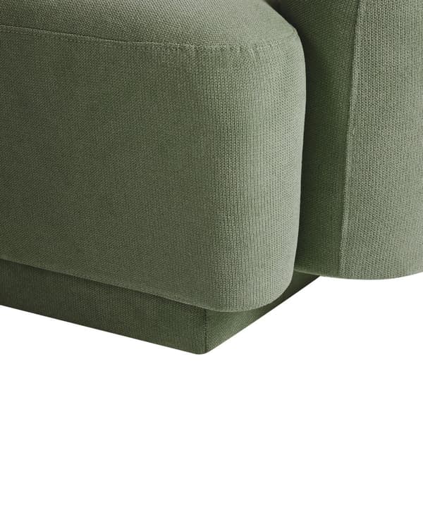 Lænestol grøn polyester stofbetræk retro glamour stil med armlæn stue