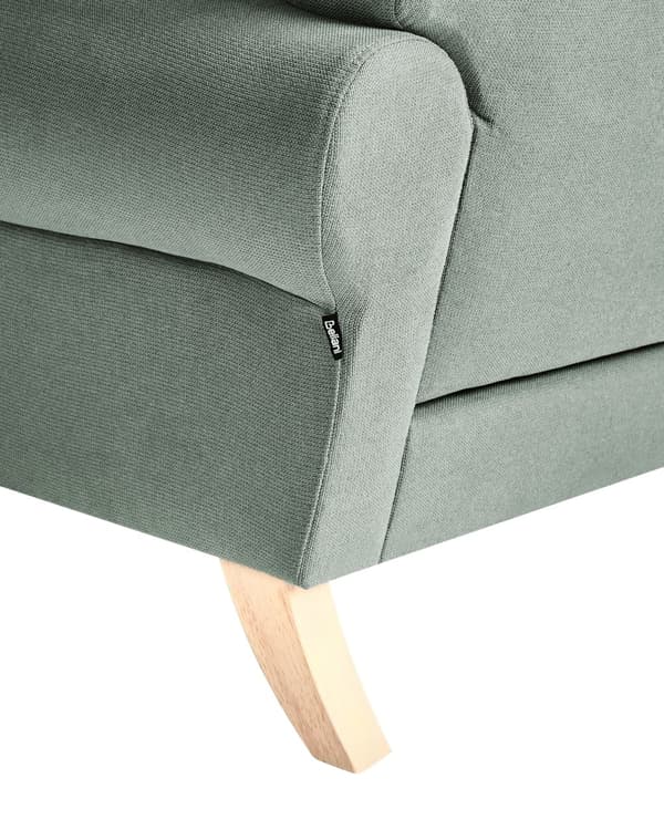 Lenestol Lysegrønn Polyester Stoff Treben Retro Minimalistiske Design Stue Møbler