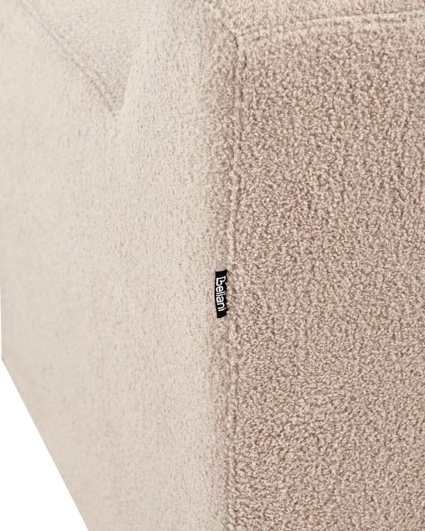 Lenestol Beige Bouclé Polstret Tykt Ryggstøtte Moderne Design Sofa til Sue