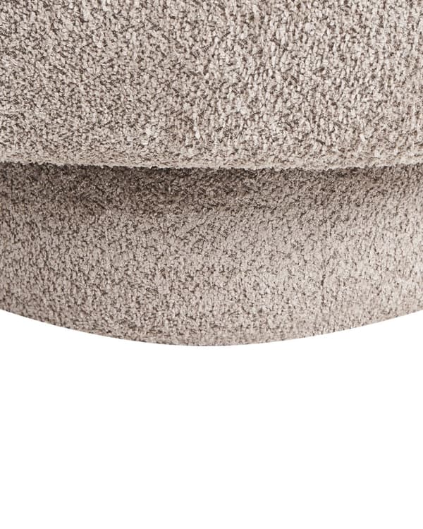 Svingbar Lenestol Beige Boucle Polstring Club Chair Buet Ryggstøtte Retro