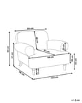 Miniatyrbilde 3 av 11: Lenestol Beige Polyester Stoff Treben Retro Minimalistiske Design Stue Møbler