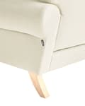 Miniatyrbilde 8 av 11: Lenestol Beige Polyester Stoff Treben Retro Minimalistiske Design Stue Møbler
