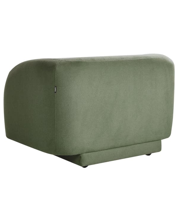 Lenestol i Grønn Stoff Retro Glam Art Decor Style med Armlener til Stue