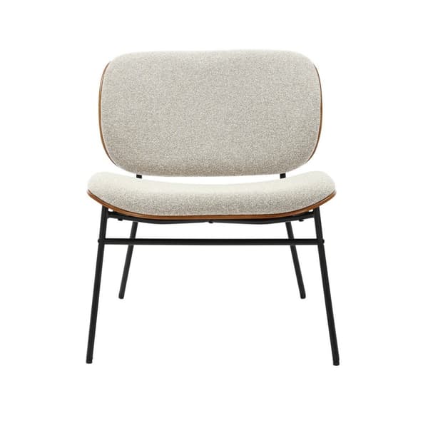 Fauteuil en tissu écru H68 cm - SERGE
