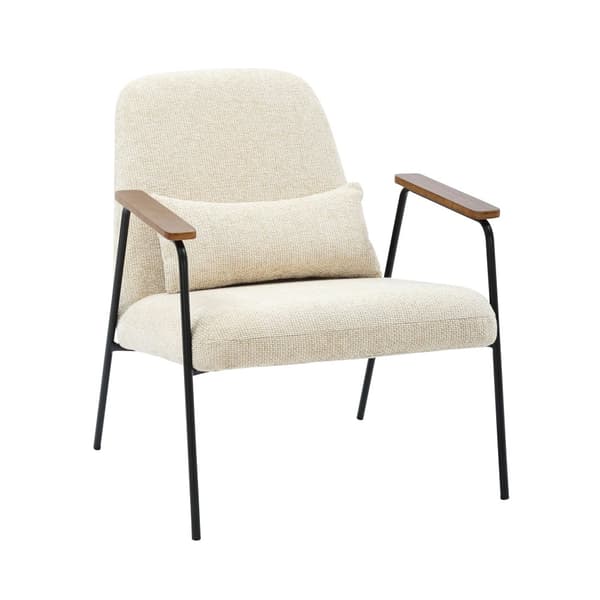 Fauteuil en tissu couleur lin H79 cm - ALFRED
