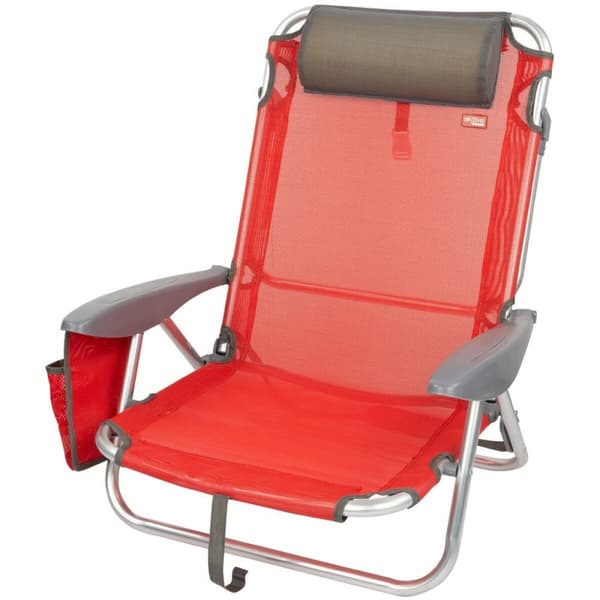 Sammenleggbar stol med nakkestøtte Aktive Menorca Rød 51 x 76 x 45 cm (2 enheter)