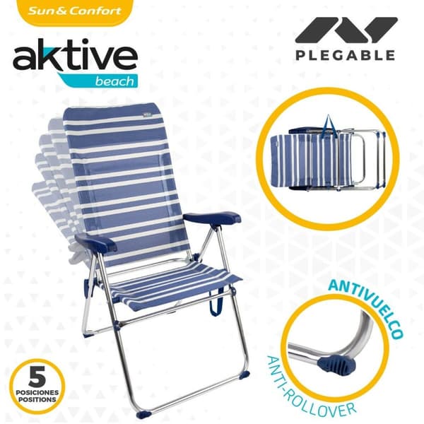 Hopfällbar Stol Aktive Mykonos 47 x 108 x 66 cm (4 antal)