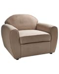 Miniatyrbilde 5 av 11: Lenestol Lysebrun Boucle Polstret Tykt Polstret Ryggstøtte Moderne Stil Stue Sofa