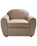 Miniatyrbilde 6 av 11: Lenestol Lysebrun Boucle Polstret Tykt Polstret Ryggstøtte Moderne Stil Stue Sofa