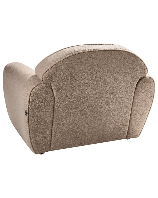Lenestol Lysebrun Boucle Polstret Tykt Polstret Ryggstøtte Moderne Stil Stue Sofa