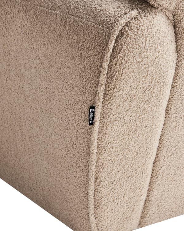 Lenestol Lysebrun Boucle Polstret Tykt Polstret Ryggstøtte Moderne Stil Stue Sofa