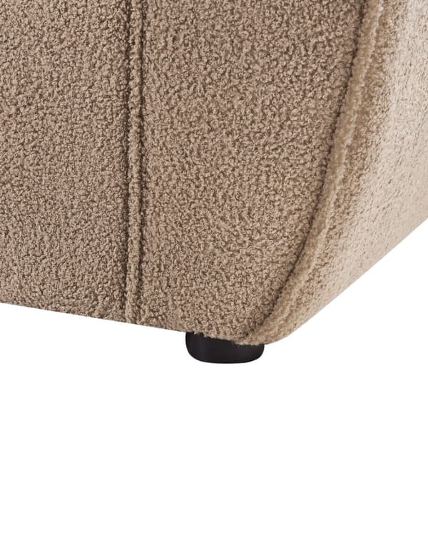 Lenestol Lysebrun Boucle Polstret Tykt Polstret Ryggstøtte Moderne Stil Stue Sofa
