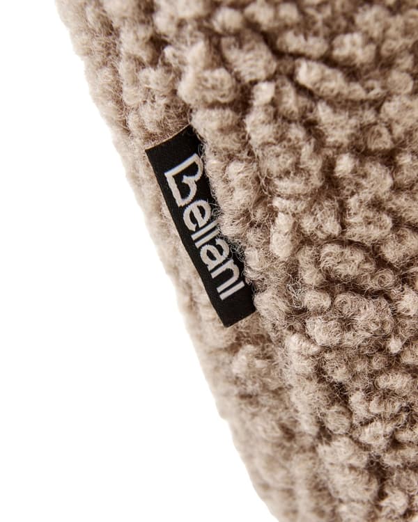 Aksentstol Beige Boucle Polstring Bredt Sete Vintage Design Svart Metallramme